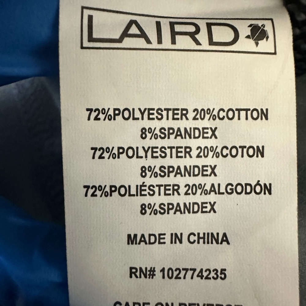 Nwt; LAIRD Apparel Pants Mens Blue Nylon Stretch Athletic Limited Edition - Picture 10 of 13